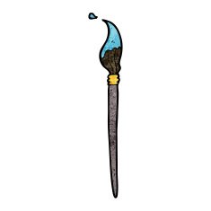 cartoon artist's brush N21