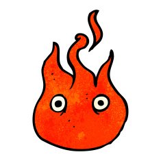 cartoon flame symbol N7