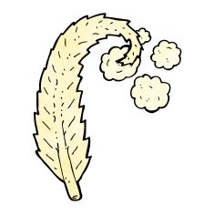 Cartoon Feather N38