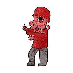 cartoon alien man N6