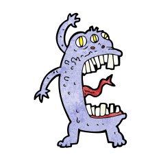 cartoon crazy monster N30