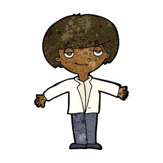 cartoon smug boy N7
