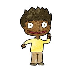 cartoon happy boy N173