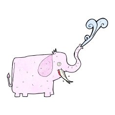 cartoon happy elephant N10