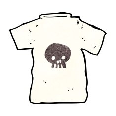 cartoon skull tee N12