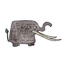 cartoon woolly mammoth N7