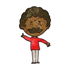 cartoon man with idea N121