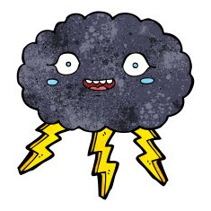 happy cartoon rain cloud N3