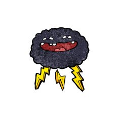 happy cartoon cloud N21