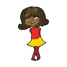 cartoon clever girl N7