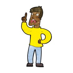 cartoon man with complaint N4