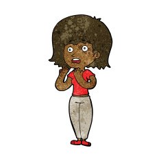 cartoon shocked woman N70