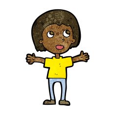 cartoon happy person N22
