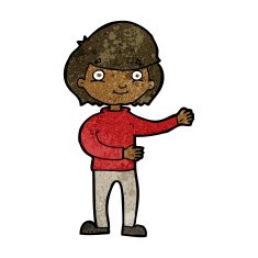cartoon happy person N23