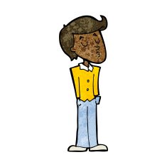 cartoon calm man N7