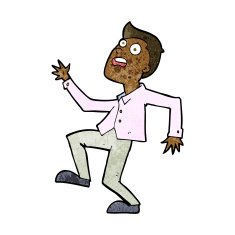 Cartoon Man Panicking N47