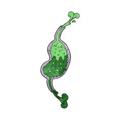 cartoon bubbling stomach N7