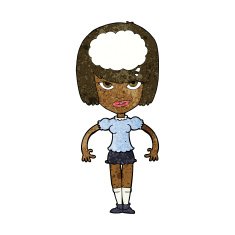 cartoon woman with idea N181