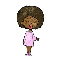 cartoon woman explaining her point N27