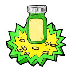 cartoon jar of pills N15