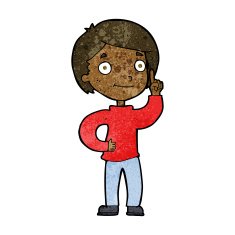 cartoon boy with idea N62