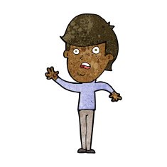 cartoon unhappy boy N40