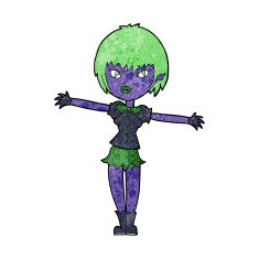 Cartoon Vampire Girl N164