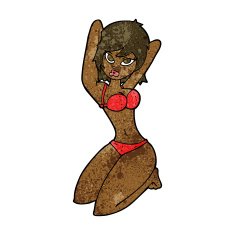 cartoon sexy woman posing N6
