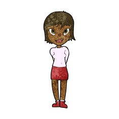 cartoon pretty girl N74