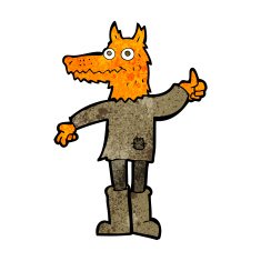 cartoon fox man N30