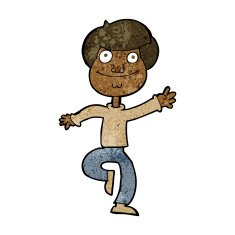 cartoon dancing man N44