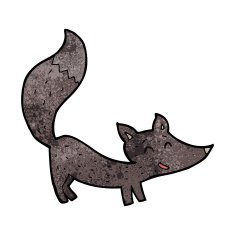 cartoon little wolf cub N6