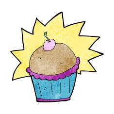 cartoon cupcake N109
