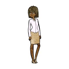 cartoon pretty businesswoman N6