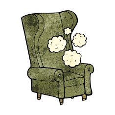 cartoon old chair N19