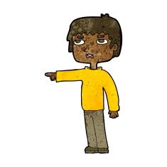 Cartoon Boy Pointing N22