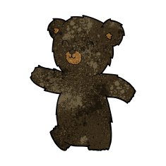 cute cartoon black bear N47