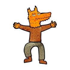 cartoon fox man N31
