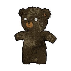 cute cartoon black bear N48