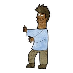 cartoon happy man N339