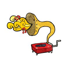 cartoon gramophone N7