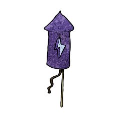 Cartoon Firework Rocket N21