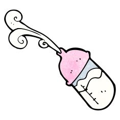 cartoon baby milk bottle N7