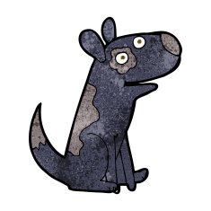 cartoon happy dog N54