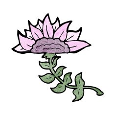 cartoon flower N324