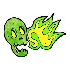 funny cartoon skull N31
