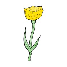 cartoon flower N325