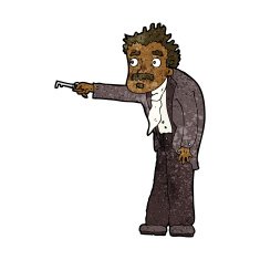 cartoon man trembling with key unlocking N7