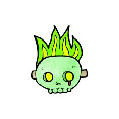 cartoon skull mask N15