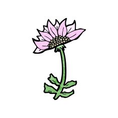 cartoon flower N326